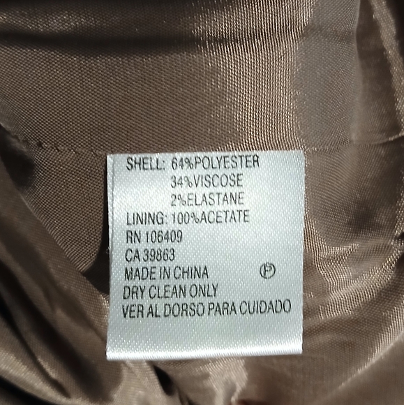 Tan Midi Sheath Dress with Cowl Neck and Cap Sleeves for Work - Picture 8 of 10